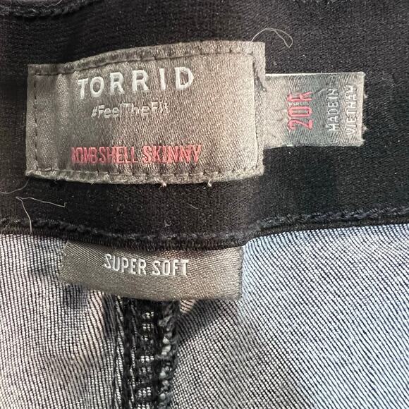 Torrid Bombshell Skinny Jeans 20W Super Soft Mesh Tummy Control Elastic Waist - Picture 4 of 10